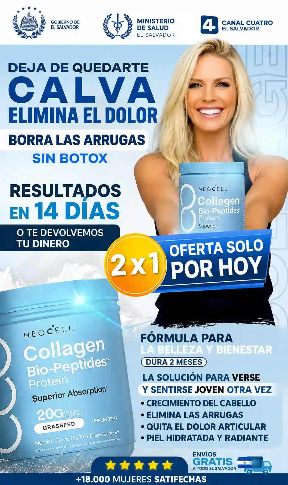 2x1 NeoCell® Collagen – Piel Firme, Cabello Fuerte y Articulaciones Saludables