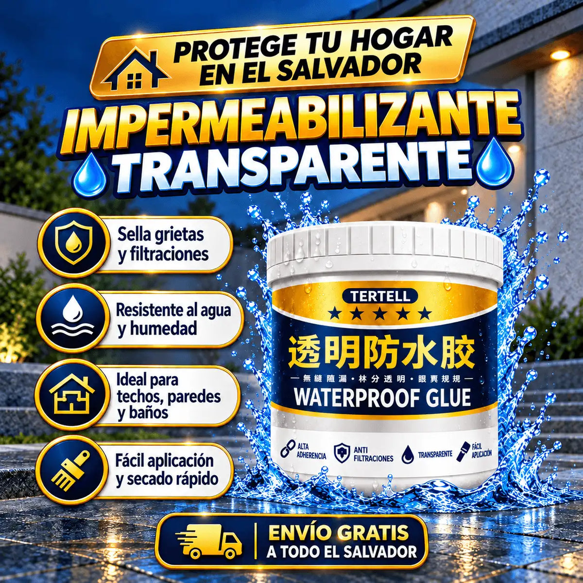 Sellador impermeabilizante invisible
