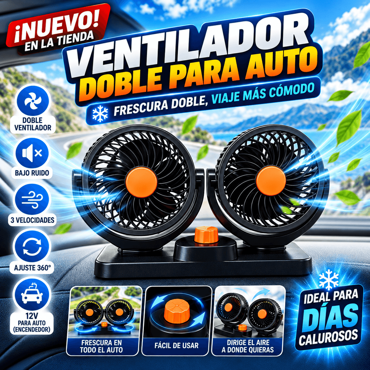 Ventilador - doble para tus dias calurosos