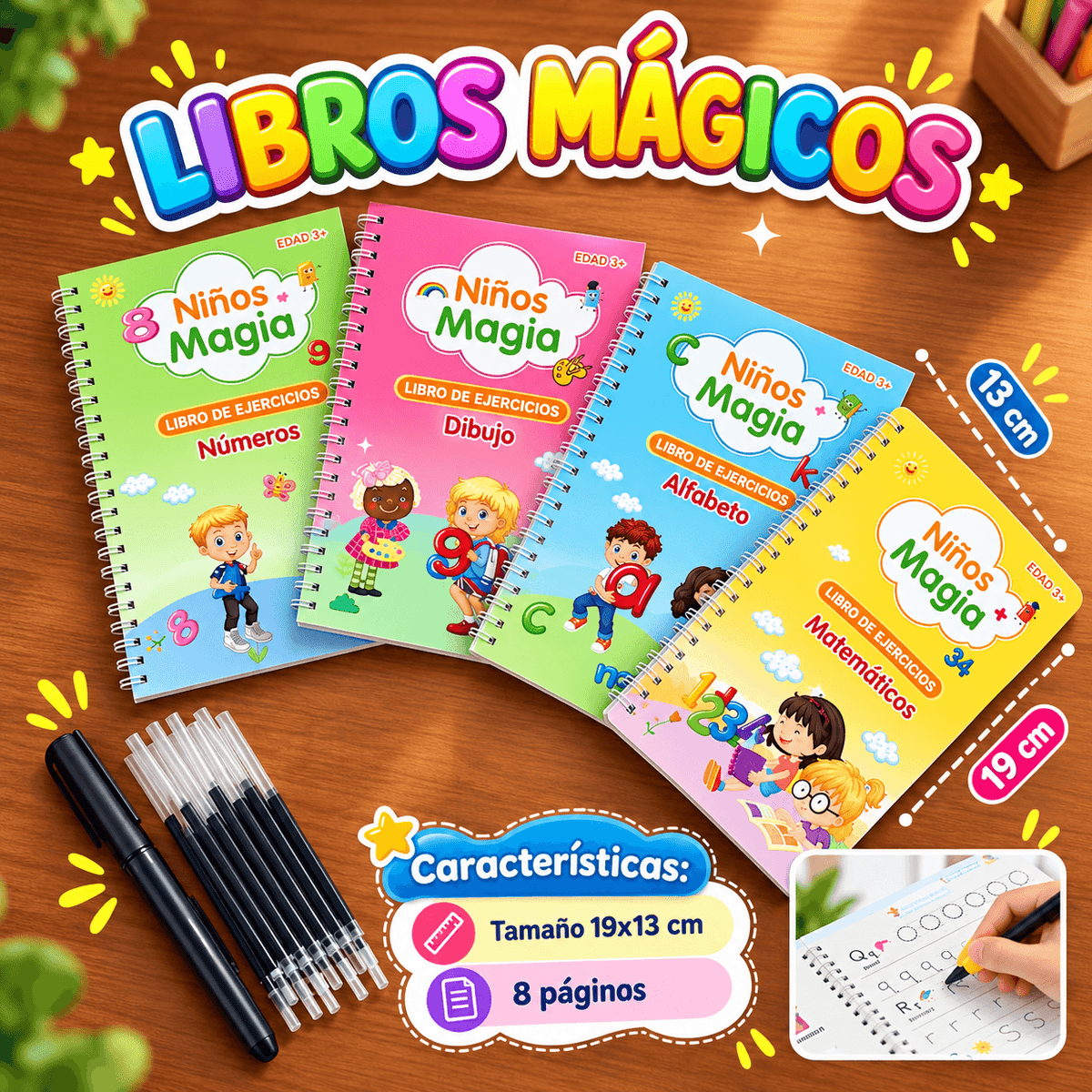 Trazo facil - Libros Mágicos Guía interactiva para escritura y agilidad mental