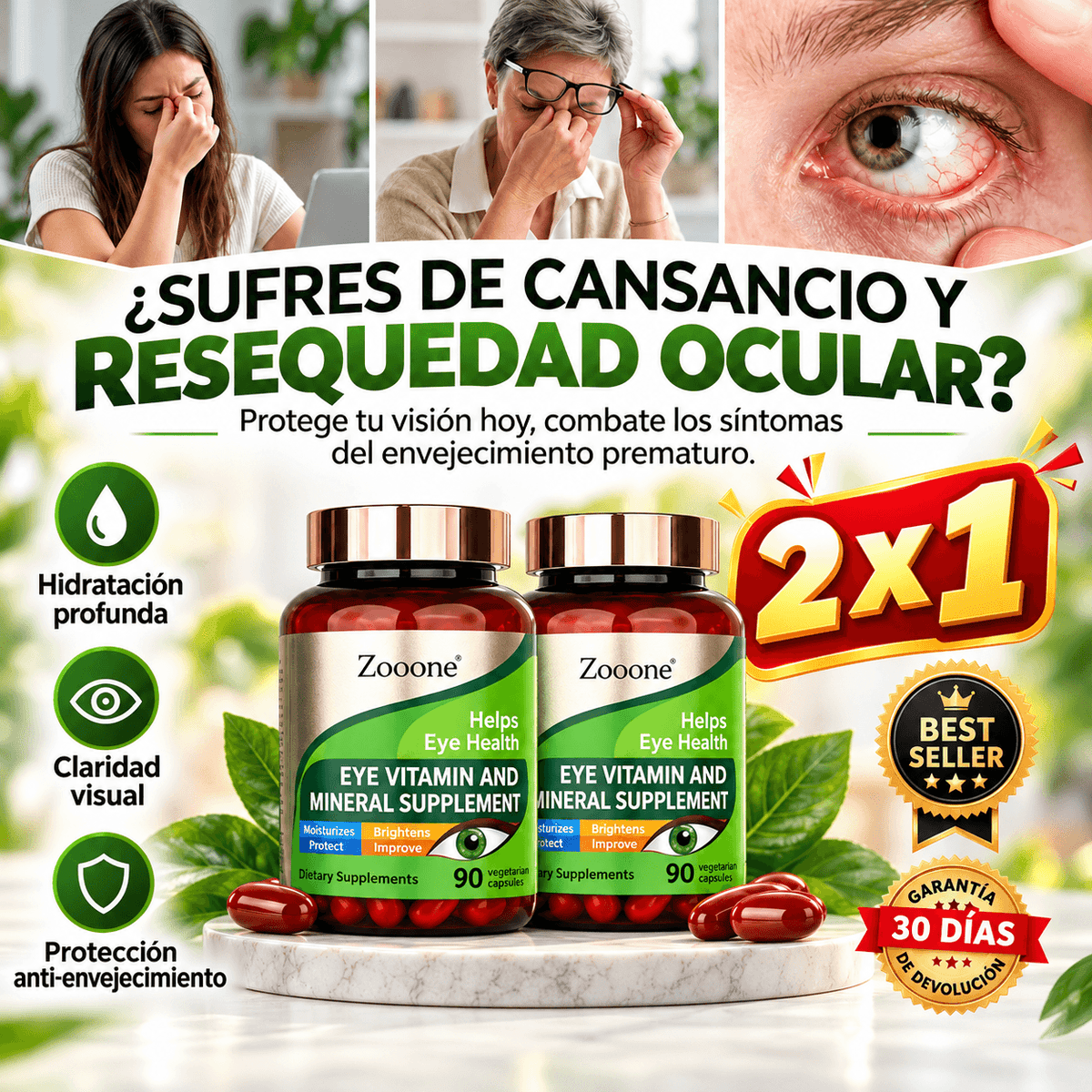 PROMO 2x1 | Zooone™ – Nutrición Ocular Diaria para Ver Nítido y Sin Cansancio