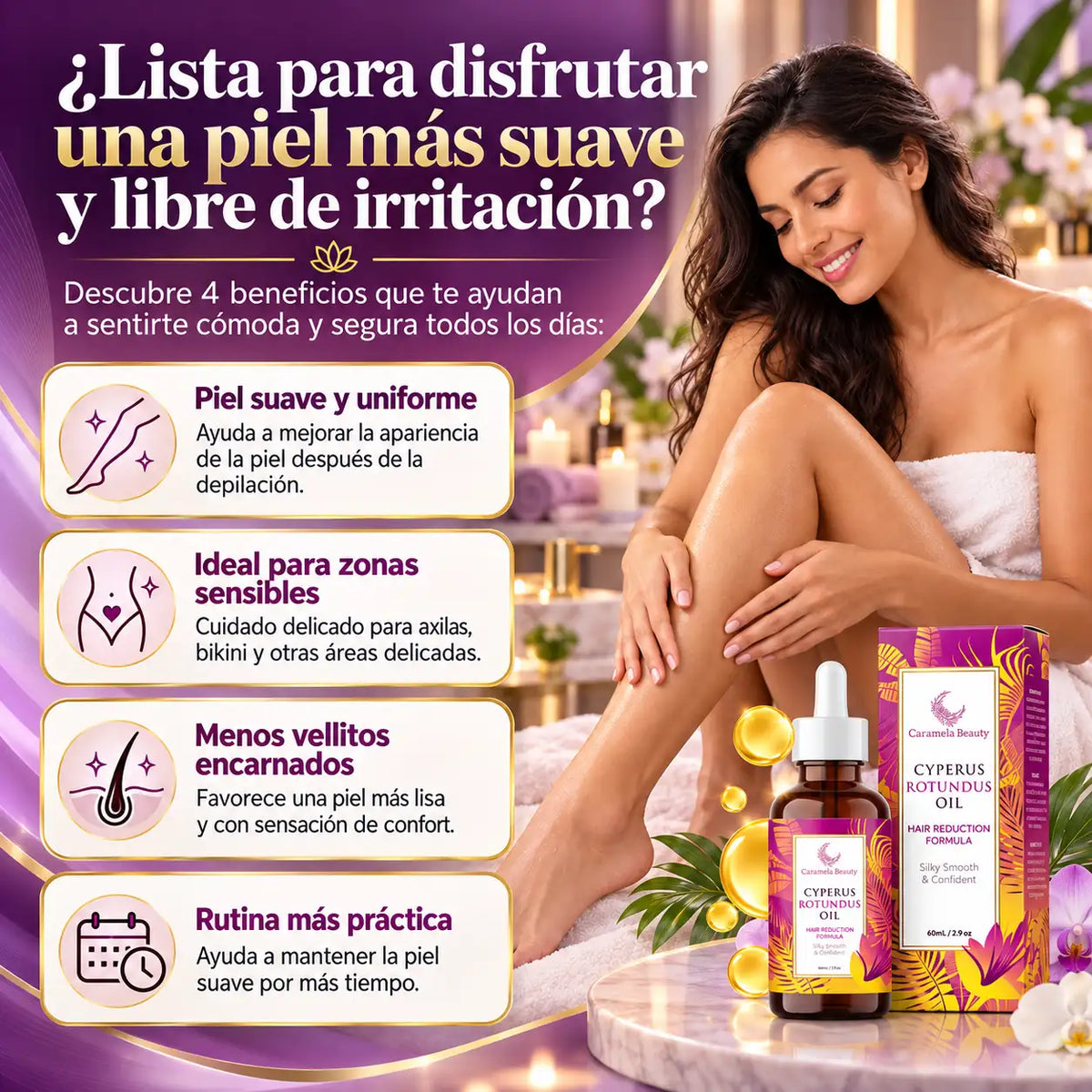 Cyperus Oil™ – El aliado de tu depilación para una piel suave