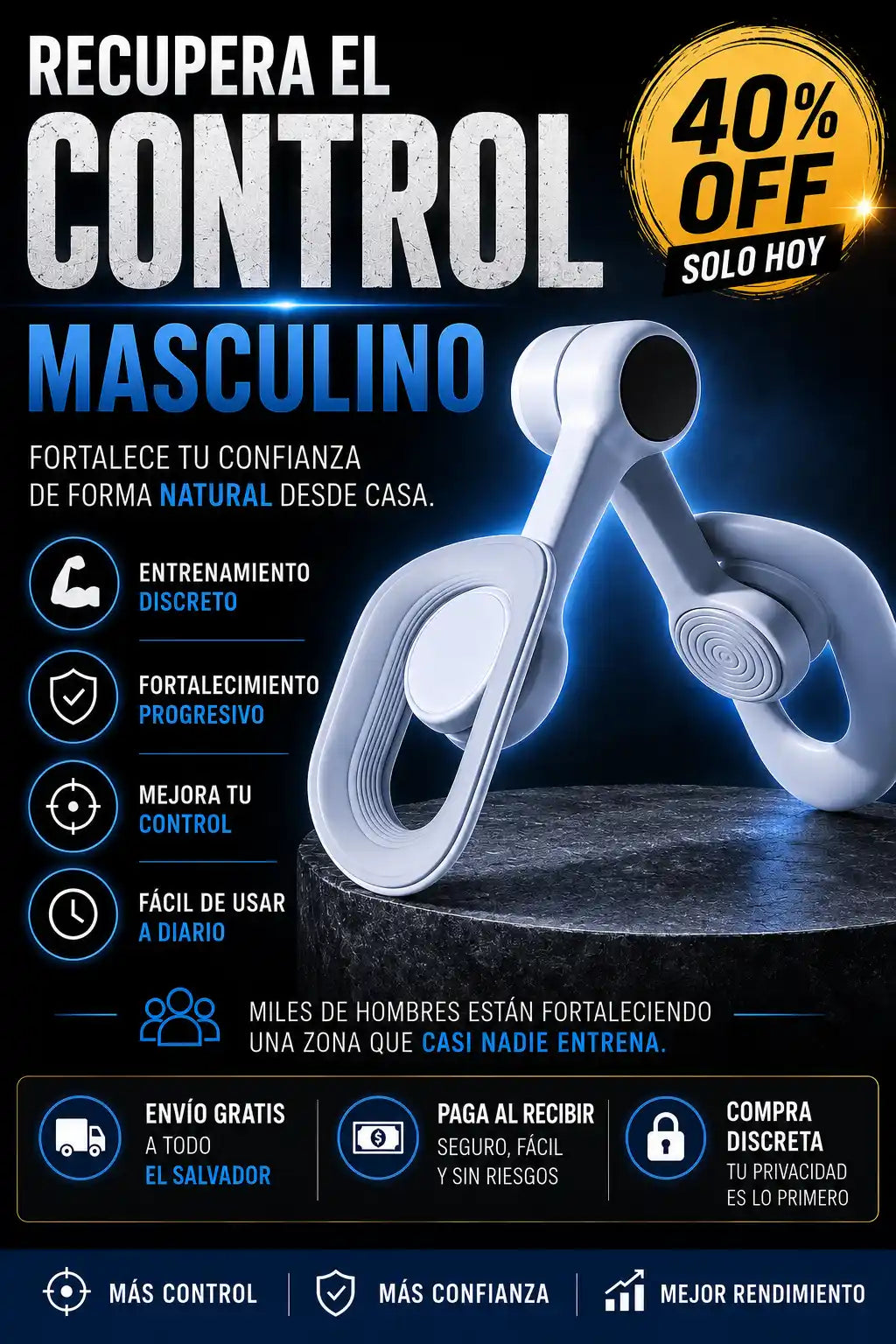 DrNuro™ Entrenador de Suelo Pélvico: deja de fallar justo cuando más importa.