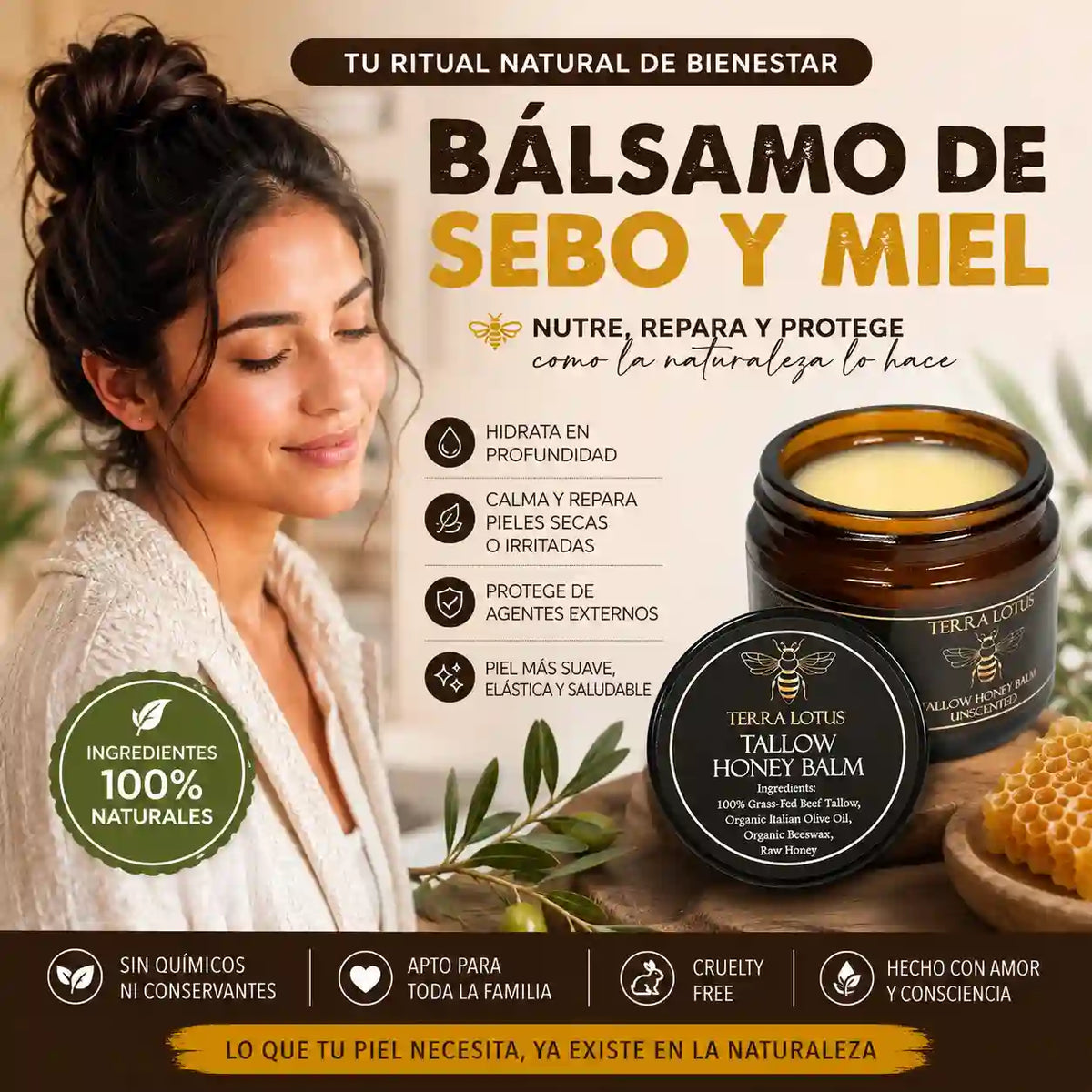 Tallow Honey® — Recupera la suavidad y firmeza que el tiempo le quitó a tu piel