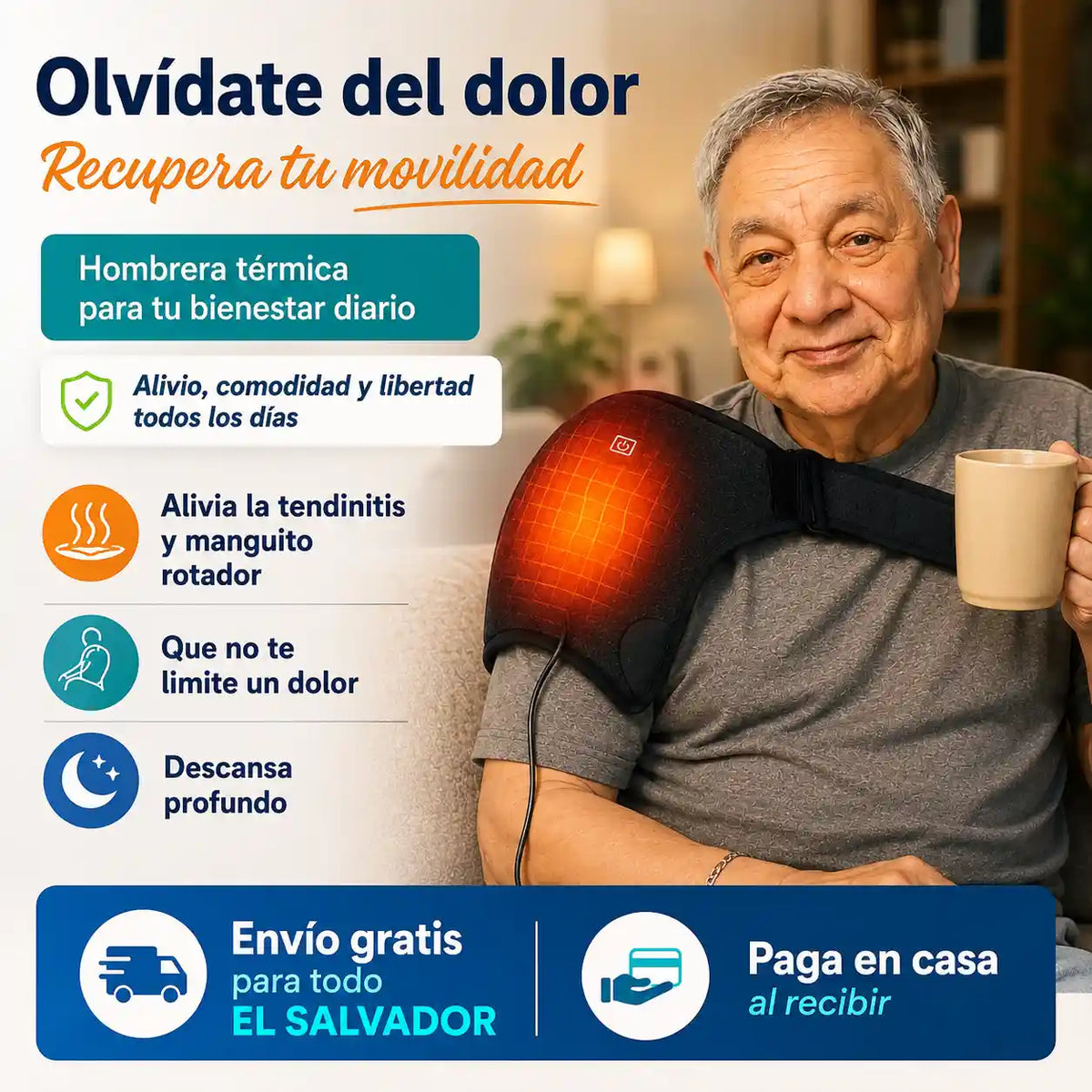 ThermaShoulder™ Alivio profundo para hombros con dolor, tensión y rigidez.