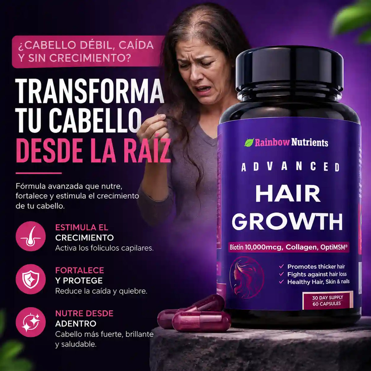 HairGrowth™: Suplemento para el crecimiento capilar avanzado