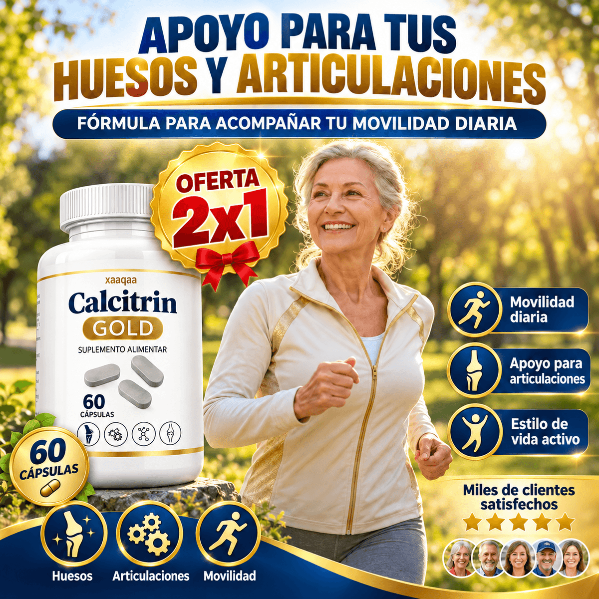 PROMO 2x1: CALCITRIN GOLD™ – Cápsulas para la Movilidad y Confort Articular