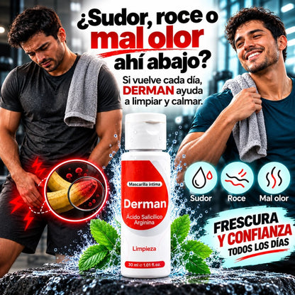Derman: Elimina Humedad, Olor y Roce Íntimo en Segundos · Portada