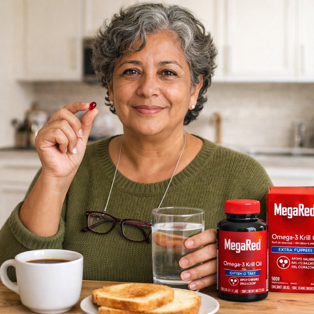MegaRed Omega-3 Krill Alivio para la Rigidez y el Cansancio · Beneficio 2
