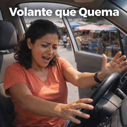 ParaSol Auto: Adiós al Volante que Quema · Dolor vs. solución